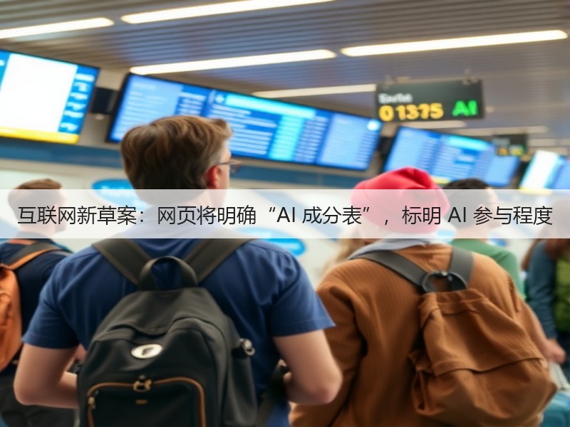 互联网新草案：网页将明确“AI 成分表”，标明 AI 参与程度(图3)