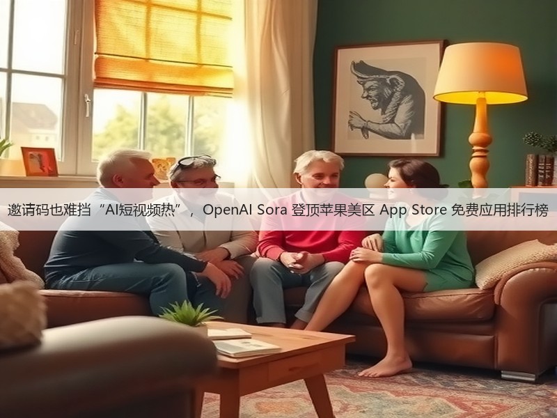 邀请码也难挡“AI短视频热”，OpenAI Sora 登顶苹果美区 App Store 免费应用排行榜(图1)