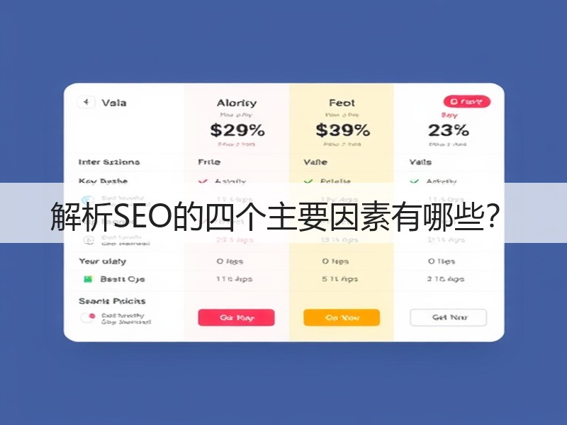 解析SEO的四个主要因素有哪些？(图1)