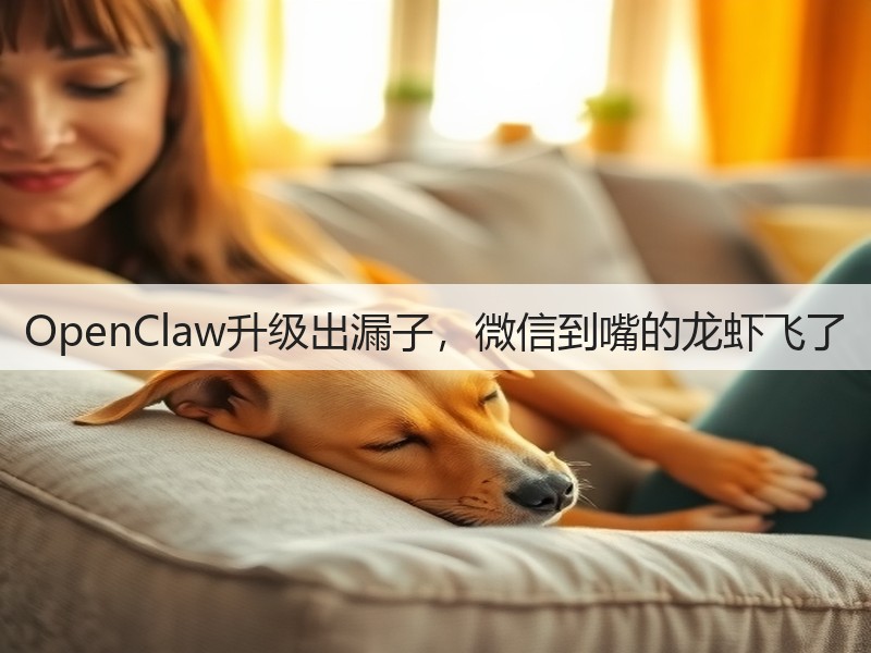 OpenClaw升级出漏子,微信到嘴的龙虾飞了(图2) OpenClaw升级出漏子,微信到嘴的龙虾飞了(图2)
