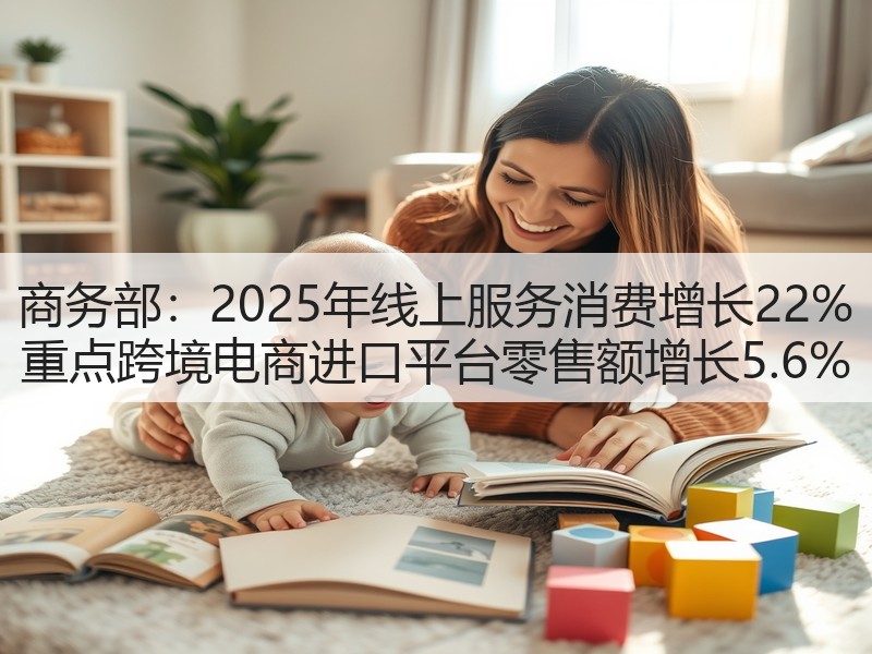 商务部：2025年线上服务消费增长22% 重点跨境电商进口平台零售额增长5.6%(图2)