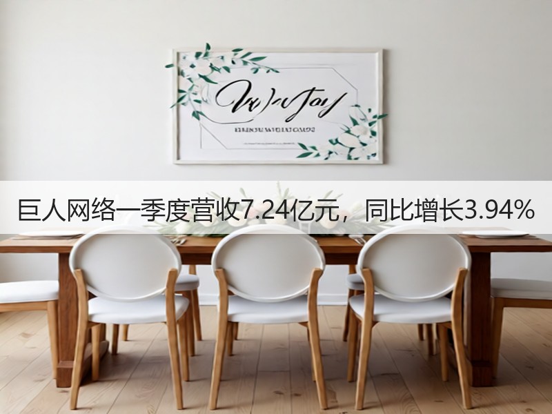 巨人网络一季度营收7.24亿元，同比增长3.94%(图2)
