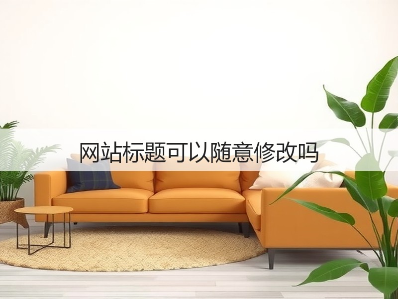 网站标题可以随意修改吗(图3)