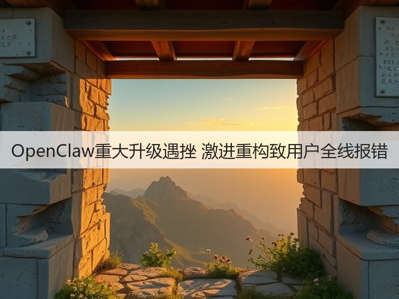 OpenClaw重大升级遇挫 激进重构致用户全线报错(图2)