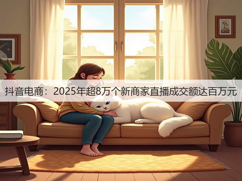 抖音电商：2025年超8万个新商家直播成交额达百万元(图3)