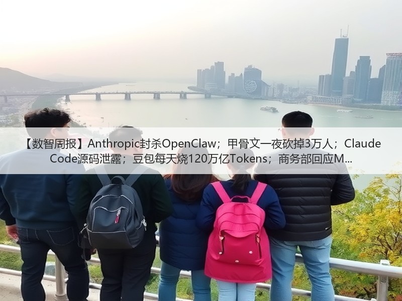 【数智周报】Anthropic封杀OpenClaw;甲骨文一夜砍掉3万人;Claude Code源码泄露;豆包每天烧120万亿Tokens;商务部回应M...(图2) 【数智周报】Anthropic封杀OpenClaw;甲骨文一夜砍掉3万人;Claude Code源码泄露;豆包每天烧120万亿Tokens;商务部回应M...(图2)