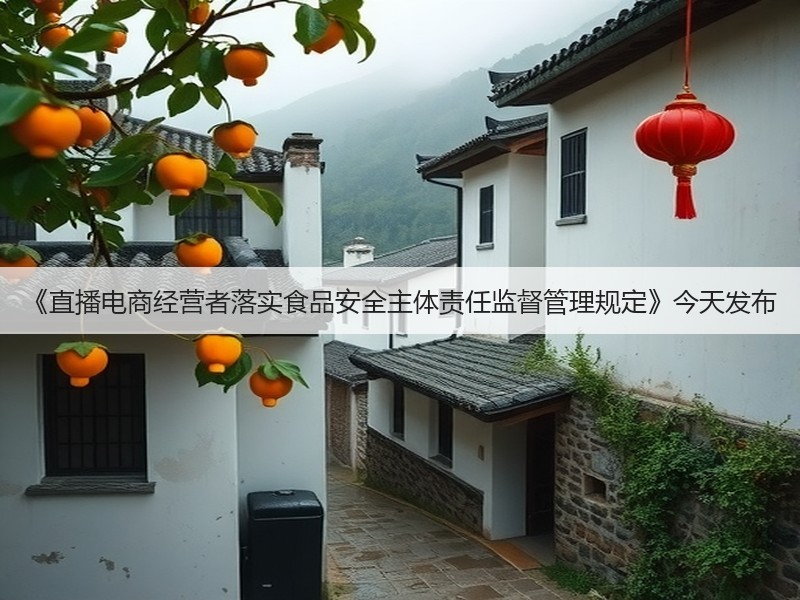 《直播电商经营者落实食品安全主体责任监督管理规定》今天发布(图2) 《直播电商经营者落实食品安全主体责任监督管理规定》今天发布(图2)