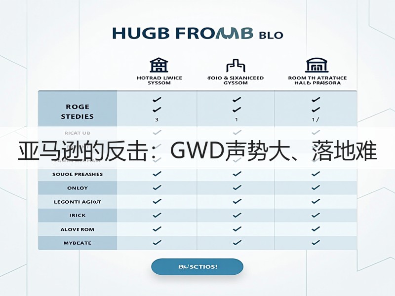 亚马逊的反击:GWD声势大、落地难(图2) 亚马逊的反击:GWD声势大、落地难(图2)