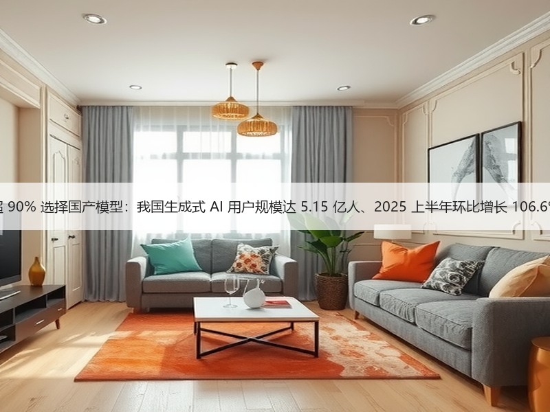 超 90% 选择国产模型：我国生成式 AI 用户规模达 5.15 亿人、2025 上半年环比增长 1