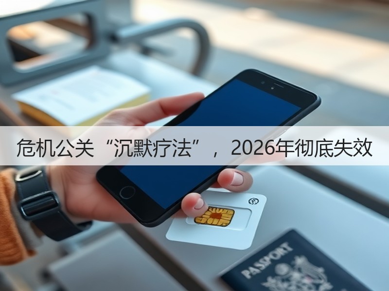 危机公关“沉默疗法”,2026年彻底失效(图2) 危机公关“沉默疗法”,2026年彻底失效(图2)
