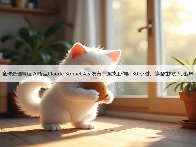 全球最佳编程 AI模型Claude Sonnet 4.5 发布：连续工作超 30 小时，编程性能登顶