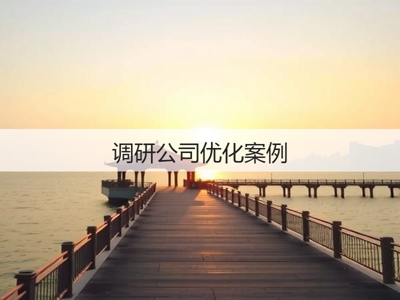 调研公司优化案例(图1)