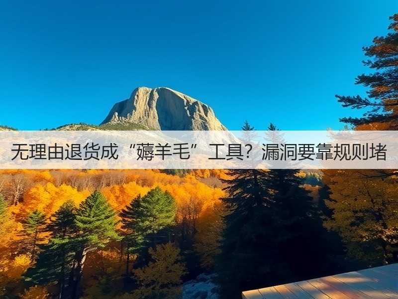 无理由退货成“薅羊毛”工具?漏洞要靠规则堵(图2) 无理由退货成“薅羊毛”工具?漏洞要靠规则堵(图2)
