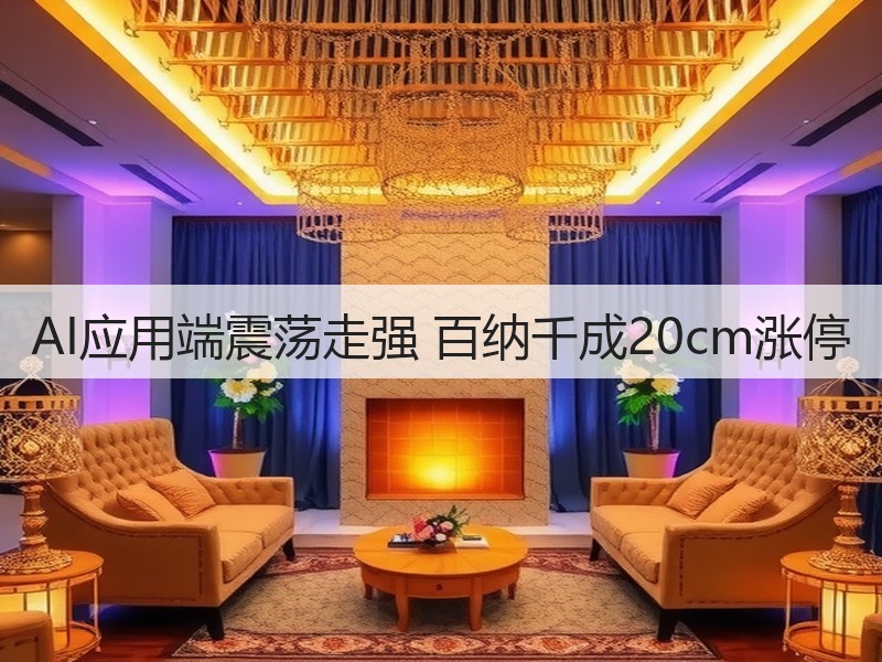 AI应用端震荡走强 百纳千成20cm涨停(图3)