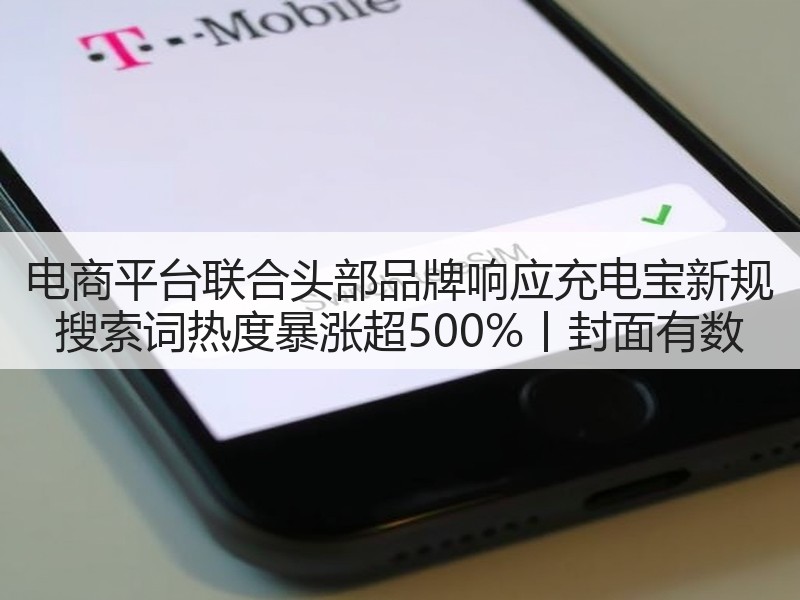 电商平台联合头部品牌响应充电宝新规 搜索词热度暴涨超500%丨封面有数(图2)