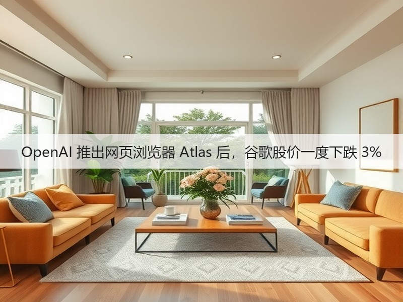OpenAI 推出网页浏览器 Atlas 后，谷歌股价一度下跌 3%(图3)
