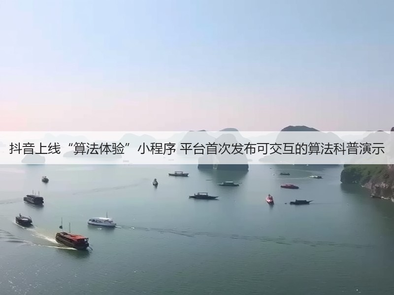 抖音上线“算法体验”小程序 平台首次发布可交互的算法科普演示(图3)