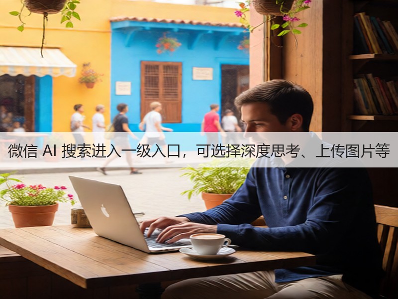 微信 AI 搜索进入一级入口，可选择深度思考、上传图片等(图3)