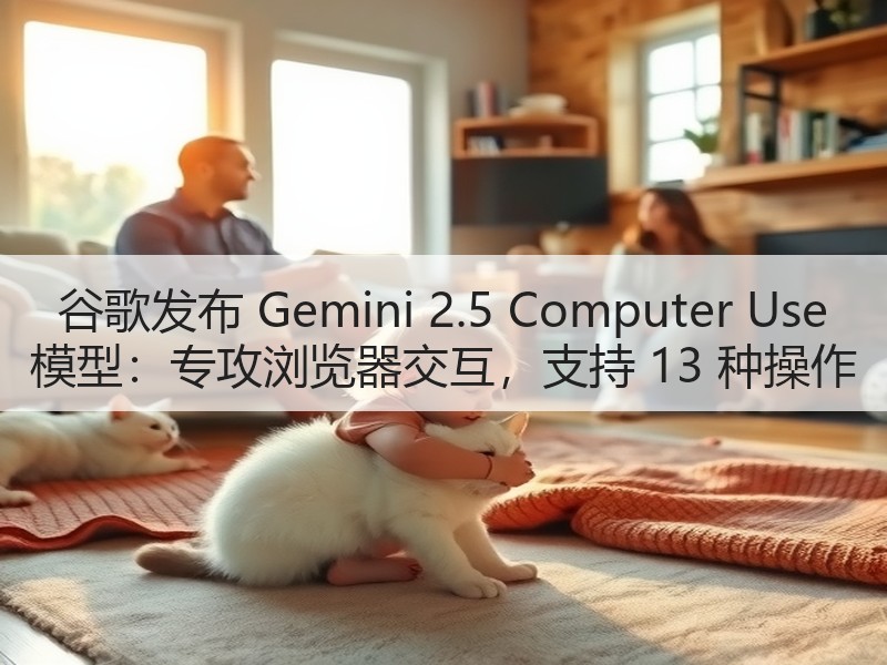 谷歌发布 Gemini 2.5 Computer Use 模型：专攻浏览器交互，支持 13 种操作