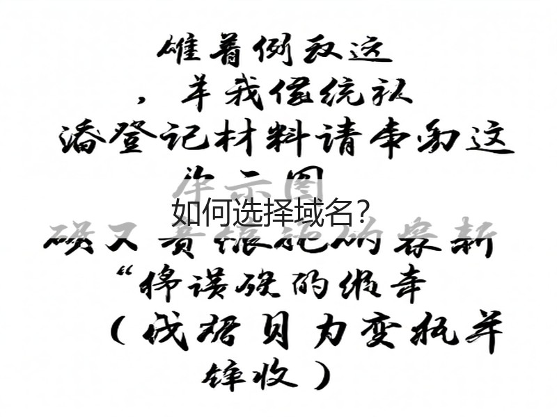如何选择域名?(图2) 如何选择域名?(图2)