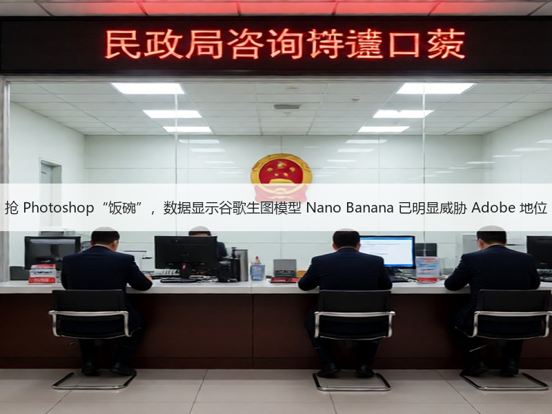 抢 Photoshop“饭碗”，数据显示谷歌生图模型 Nano Banana 已明显威胁 Adobe