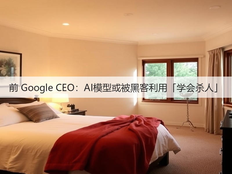 前 Google CEO:AI模型或被黑客利用「学会杀人」(图1) 前 Google CEO:AI模型或被黑客利用「学会杀人」(图1)