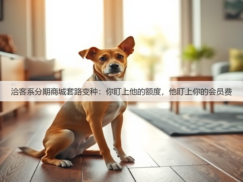 洽客系分期商城套路变种:你盯上他的额度,他盯上你的会员费(图3) 洽客系分期商城套路变种:你盯上他的额度,他盯上你的会员费(图3)