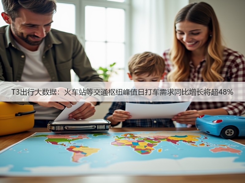 T3出行大数据：火车站等交通枢纽峰值日打车需求同比增长将超48%(图3)