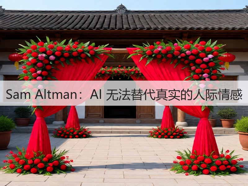 Sam Altman:AI 无法替代真实的人际情感(图2) Sam Altman:AI 无法替代真实的人际情感(图2)