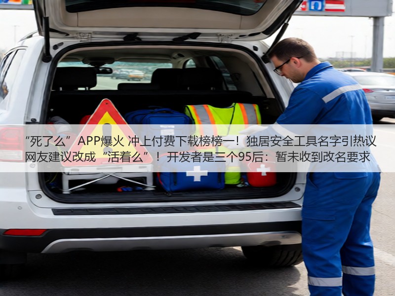 “死了么”APP爆火 冲上付费下载榜榜一！独居安全工具名字引热议 网友建议改成“活着么”！开发者是三个95后：暂未收到改名要求(图2)