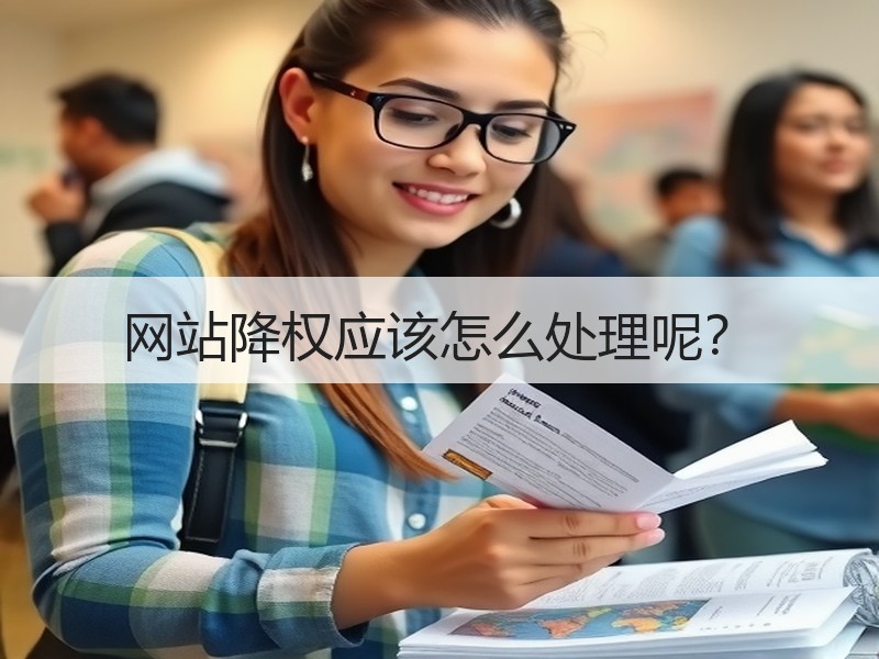 网站降权应该怎么处理呢？