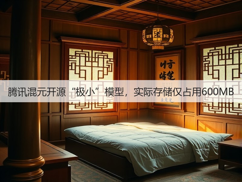 腾讯混元开源“极小”模型，实际存储仅占用600MB(图2)