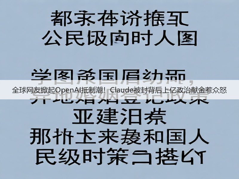 全球网友掀起OpenAI抵制潮！Claude被封背后上亿政治献金惹众怒(图3)