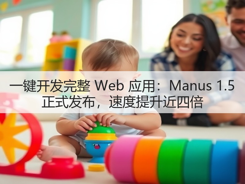 一键开发完整 Web 应用：Manus 1.5 正式发布，速度提升近四倍(图1)