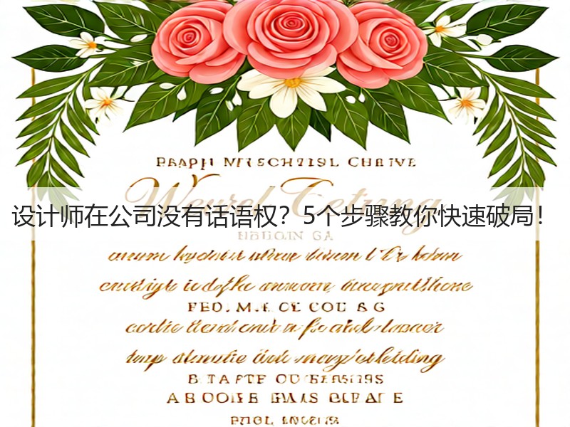 设计师在公司没有话语权？5个步骤教你快速破局！(图3)