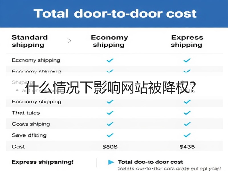 什么情况下影响网站被降权？