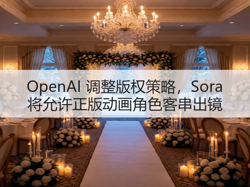 OpenAI 调整版权策略，Sora 将允许正版动画角色客串出镜