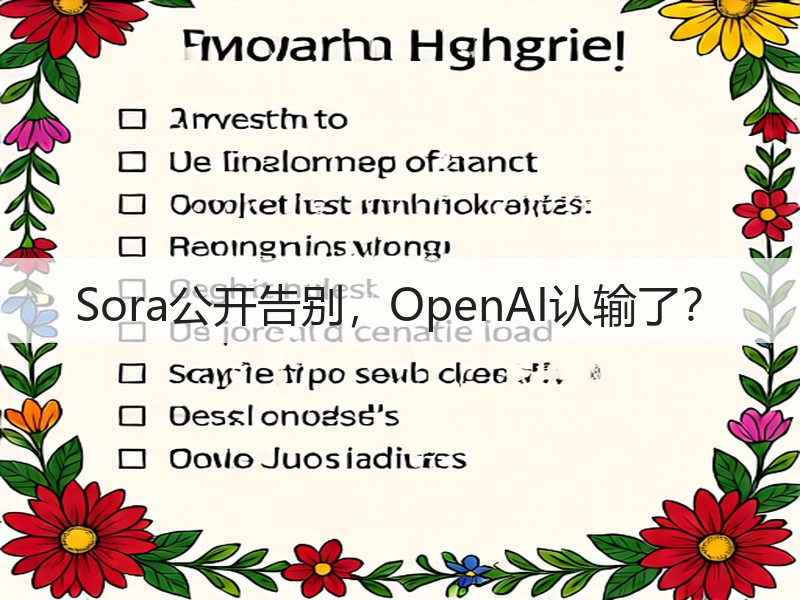 Sora公开告别,OpenAI认输了?(图2) Sora公开告别,OpenAI认输了?(图2)