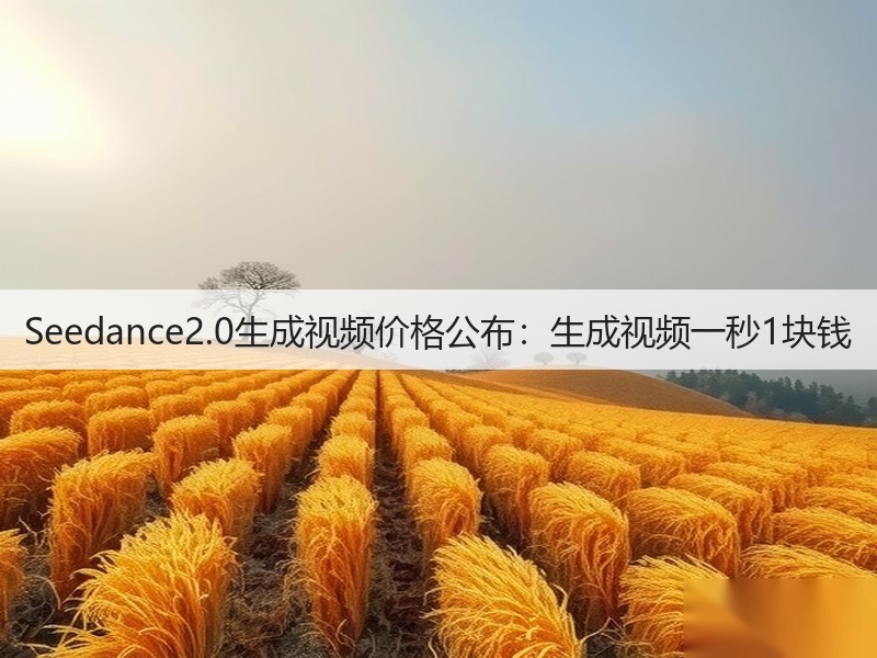 Seedance2.0生成视频价格公布：生成视频一秒1块钱(图2)