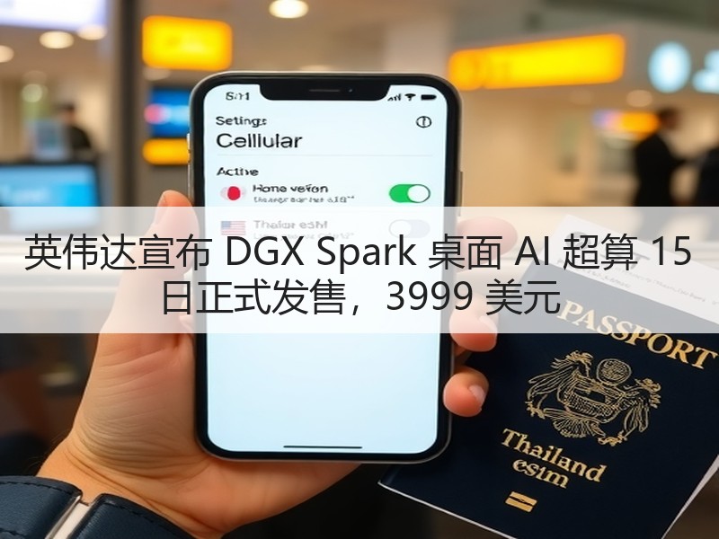 英伟达宣布 DGX Spark 桌面 AI 超算 15 日正式发售，3999 美元