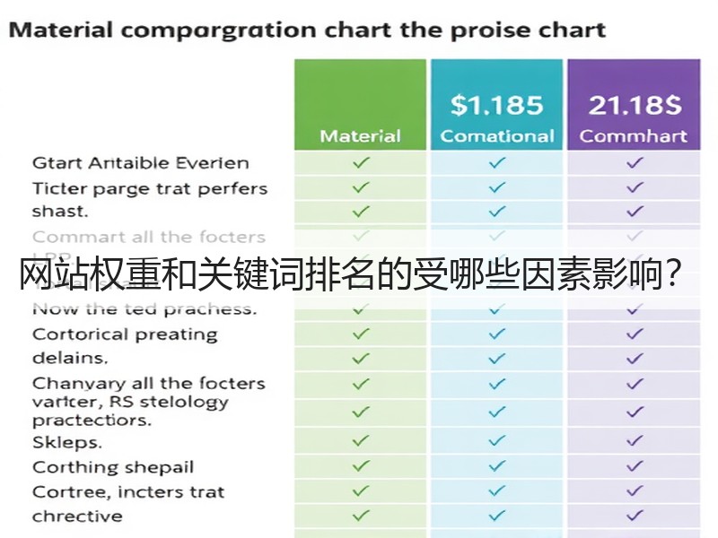 网站权重和关键词排名的受哪些因素影响？