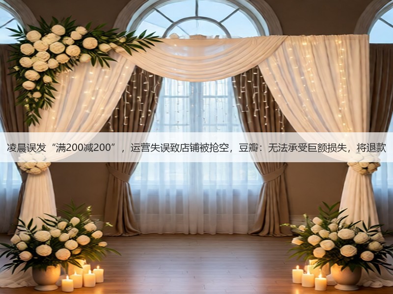 凌晨误发“满200减200”，运营失误致店铺被抢空，豆瓣：无法承受巨额损失，将退款(图2)