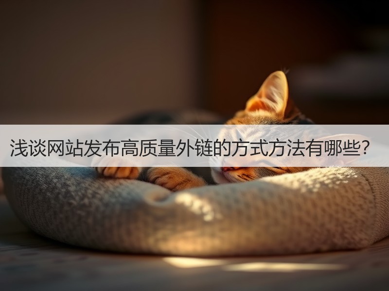 浅谈网站发布高质量外链的方式方法有哪些？