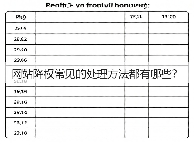 网站降权常见的处理方法都有哪些?(图3) 网站降权常见的处理方法都有哪些?(图3)