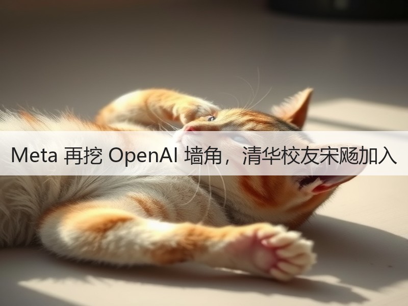 Meta 再挖 OpenAI 墙角，清华校友宋飏加入