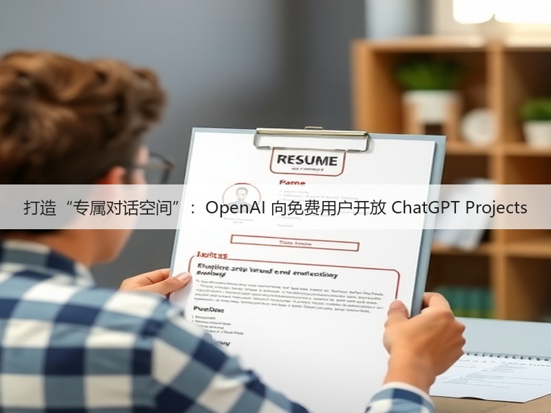 打造“专属对话空间”:OpenAI 向免费用户开放 ChatGPT Projects(图3) 打造“专属对话空间”:OpenAI 向免费用户开放 ChatGPT Projects(图3)