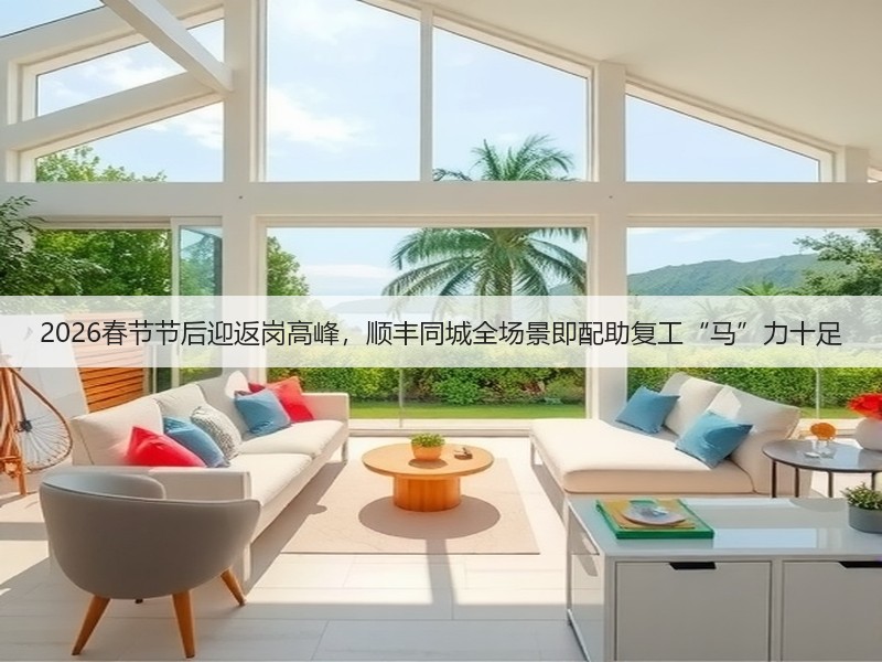 2026春节节后迎返岗高峰，顺丰同城全场景即配助复工“马”力十足(图2)