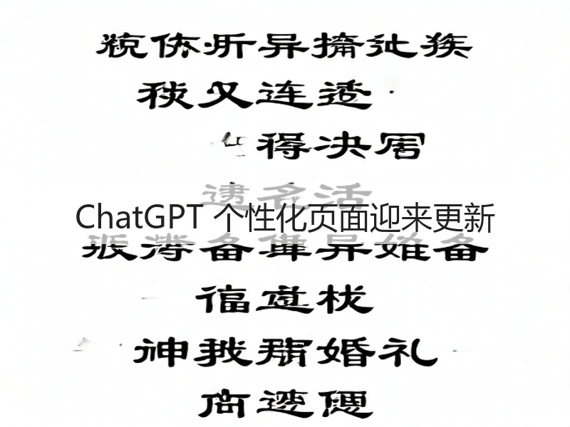 ChatGPT 个性化页面迎来更新(图2) ChatGPT 个性化页面迎来更新(图2)