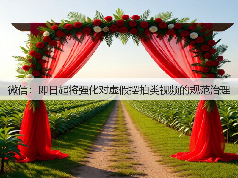微信：即日起将强化对虚假摆拍类视频的规范治理(图2)