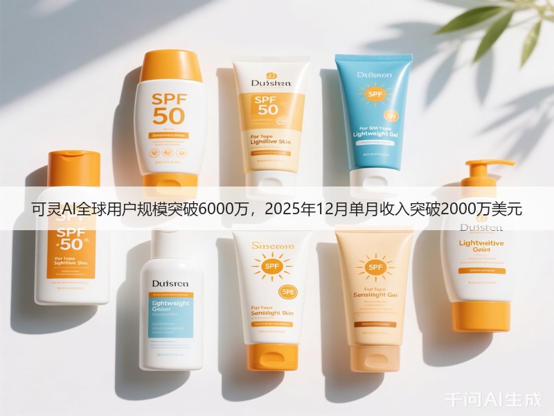 可灵AI全球用户规模突破6000万,2025年12月单月收入突破2000万美元(图2) 可灵AI全球用户规模突破6000万,2025年12月单月收入突破2000万美元(图2)